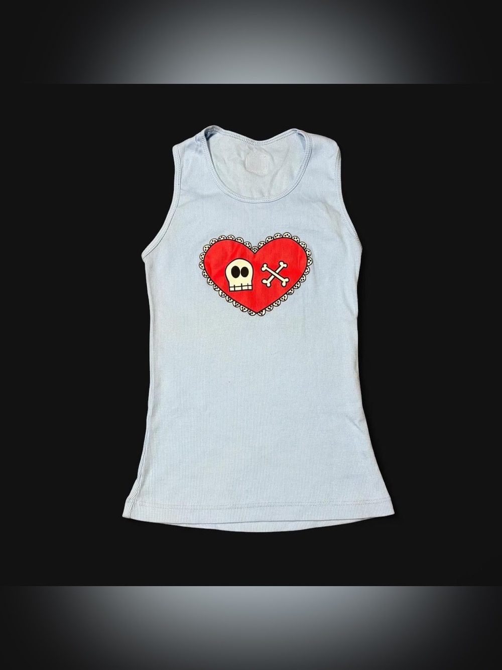 Y2K Grunge Skull Tank Top by Draven!